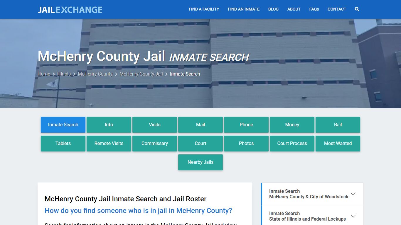 Inmate Search: Roster & Mugshots - McHenry County Jail, IL